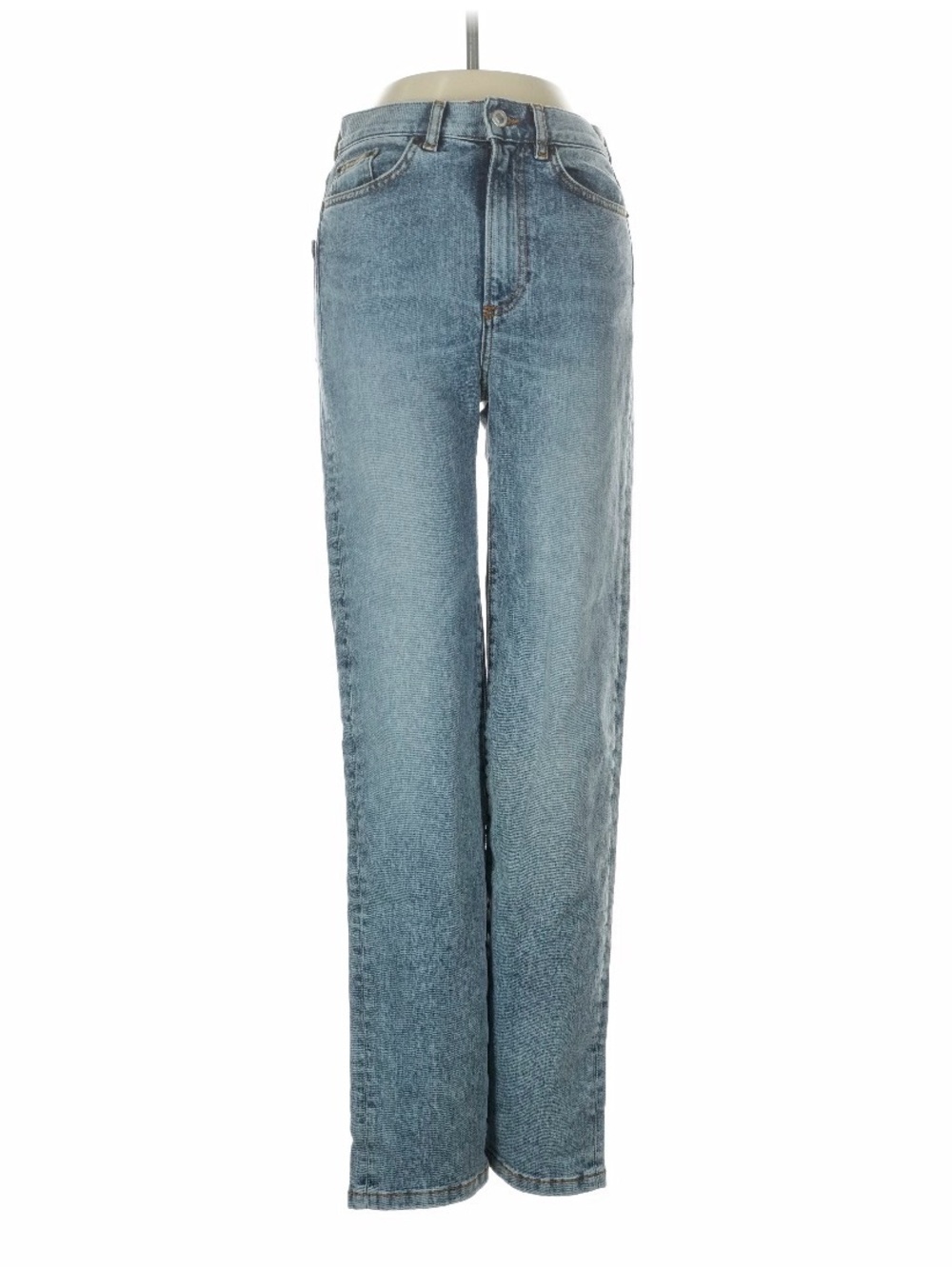 Classic Straight-Leg Denim Jeans in Light Blue
